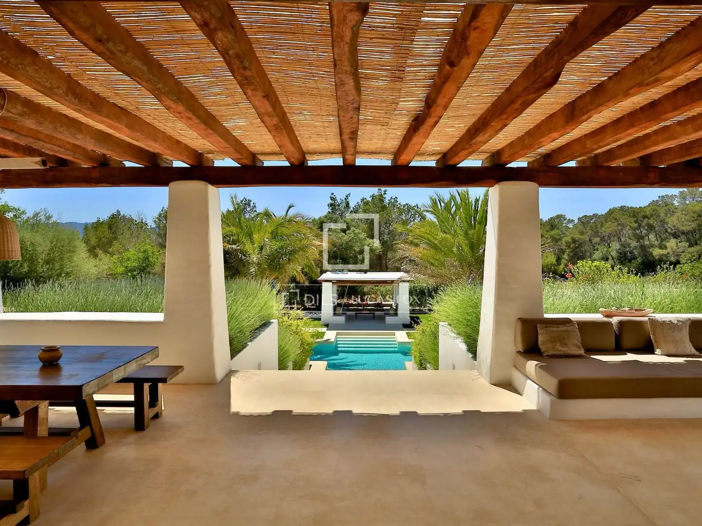 Terrace of Country homes for sale in Santa Eulària des Riu  with Air Conditioner, Heating and Private garden