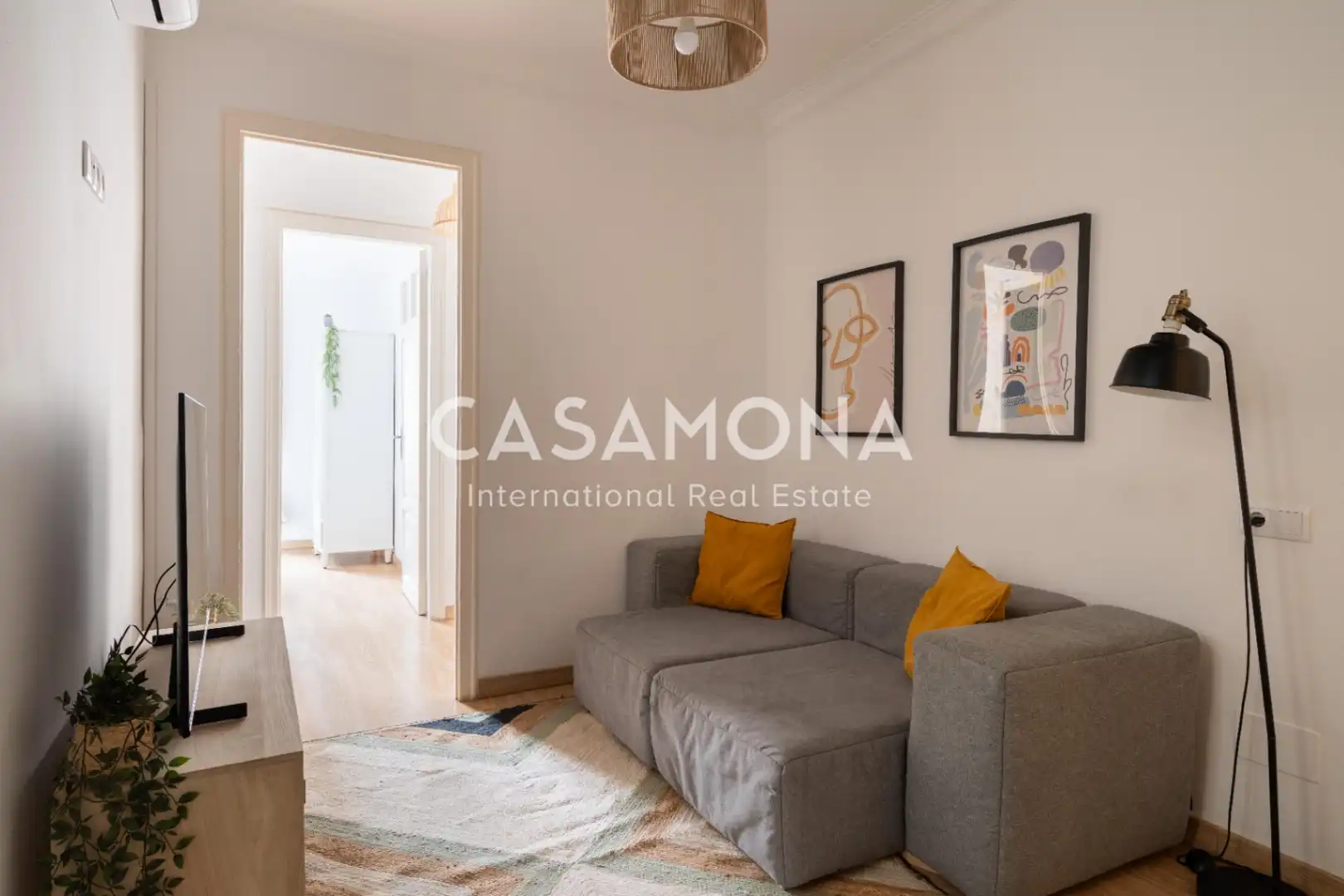 Living room of Apartments for rent in Barcelona  with Air Conditioner, Heating and Terrace