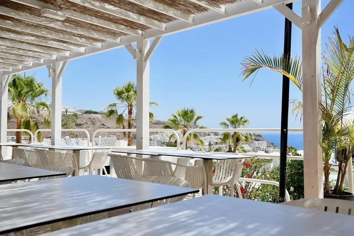 Terrassa de Apartament en venda en Mogán amb Terrassa, Moblat i Piscina comunitària