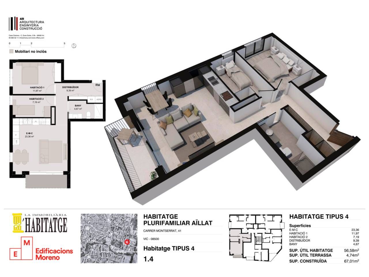 Piso en venta en Calle Montserrat, Caputxins - Ambulatori