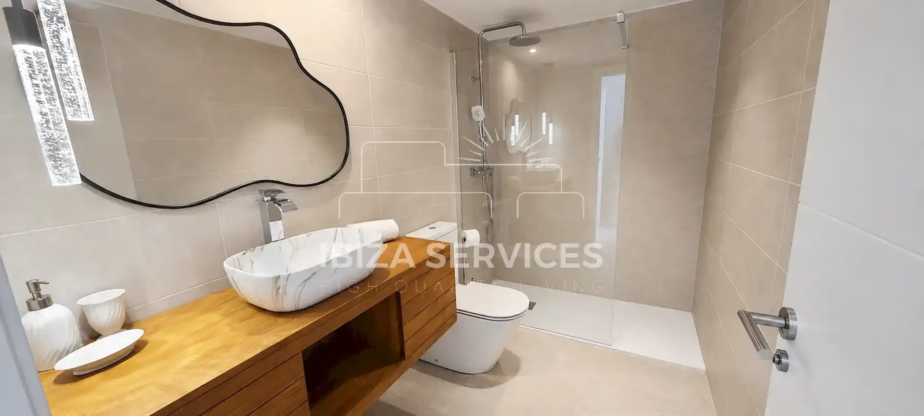 Bathroom of Flat for rent in Eivissa  with Air Conditioner, Private garden and Swimming Pool