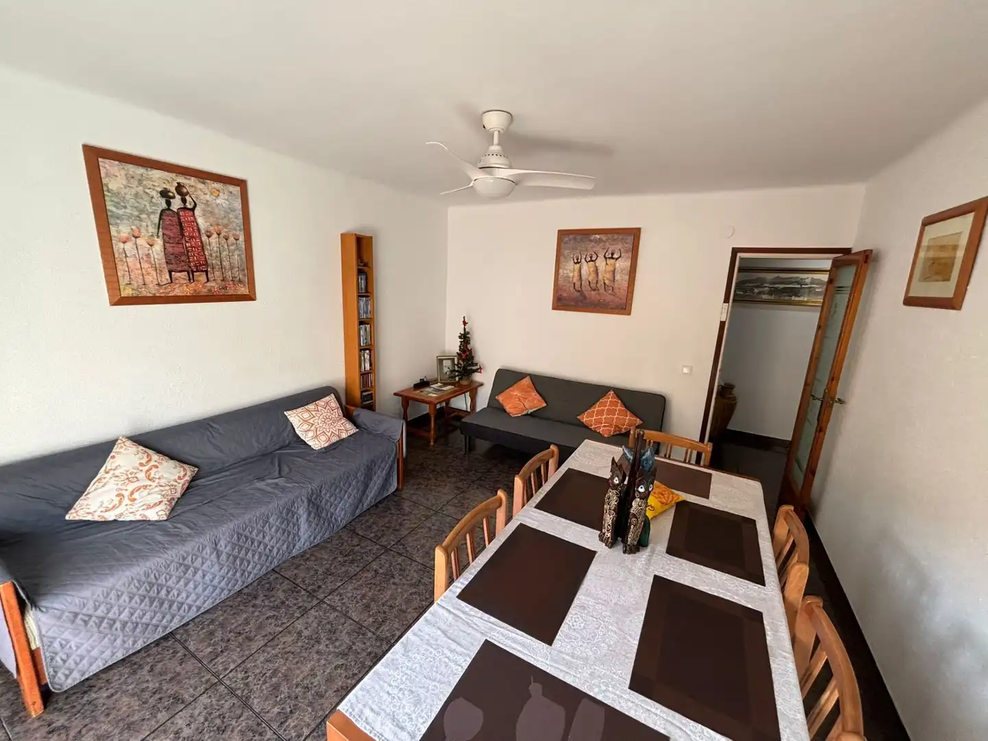 Living room of Flat for sale in Blanes  with Heating, Terrace and Furnished