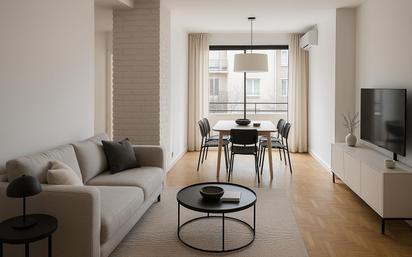 Living room of Flat for sale in  Barcelona Capital  with Air Conditioner, Parquet flooring and Terrace