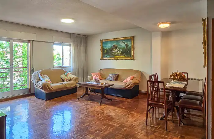Wohnzimmer von Wohnung zum Verkauf in Alcobendas mit Heizung, Parkett und Terrasse