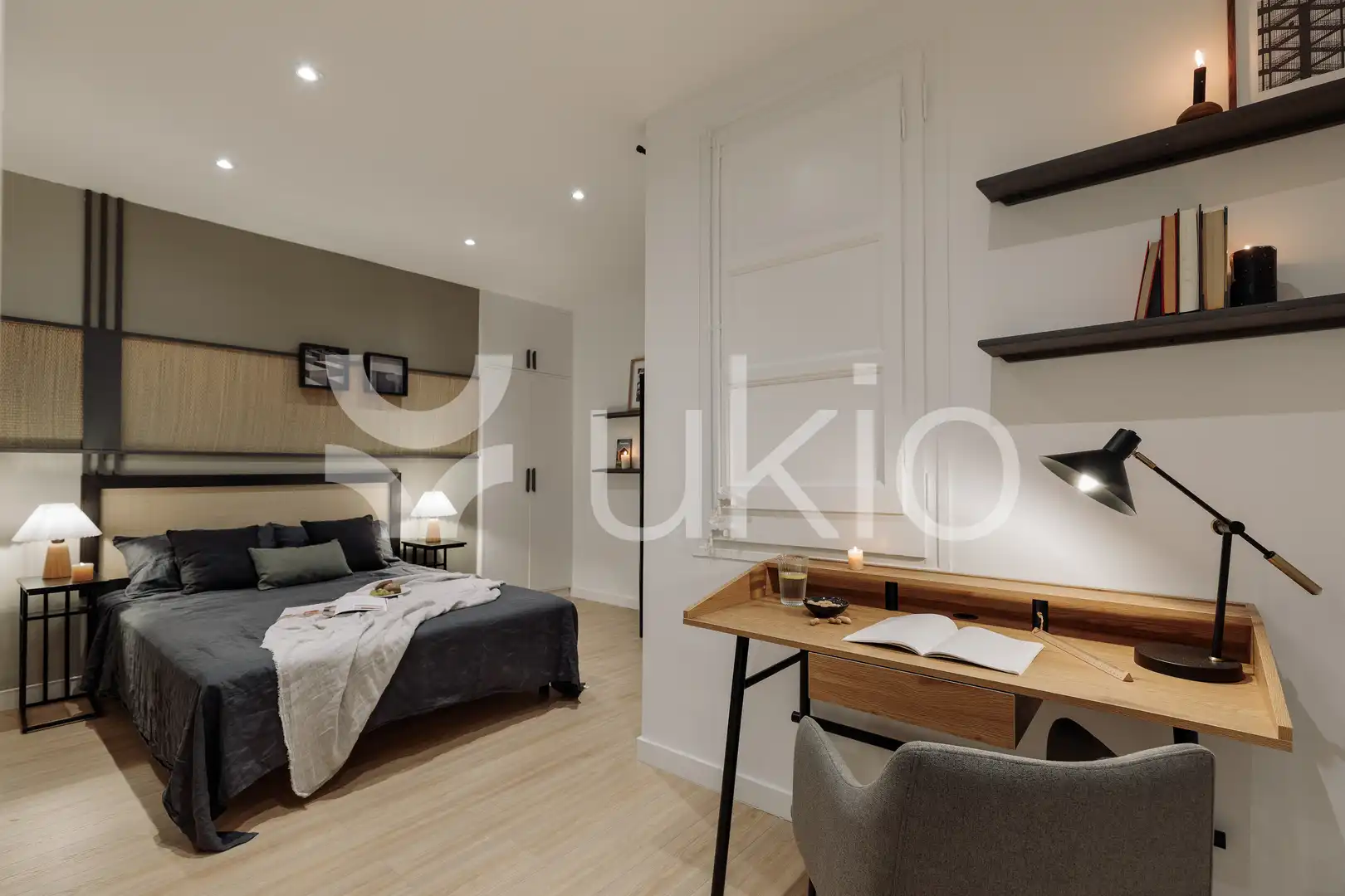 Habitación de Apartamento de alquiler en Barcelona con Aire acondicionado, Calefacción y Amueblado