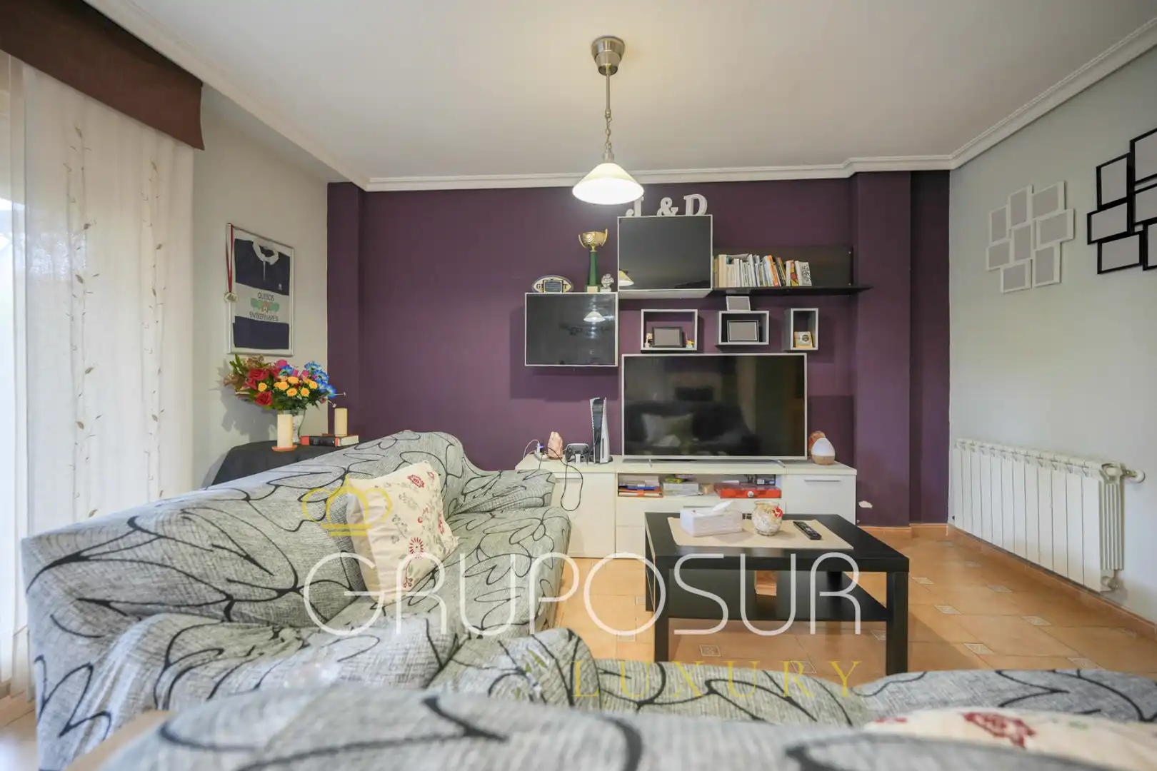 Sala de estar de Casa adosada en venta en Boecillo con Calefacción, Jardín privado y Parquet