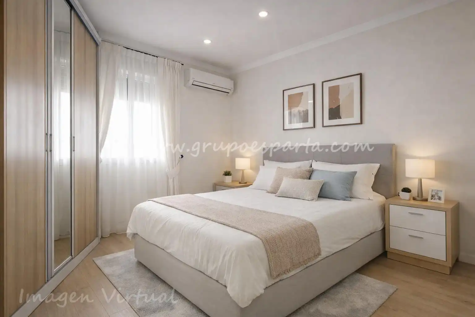 Habitación de Casa adosada en venta en Albaida del Aljarafe con Aire acondicionado y Trastero