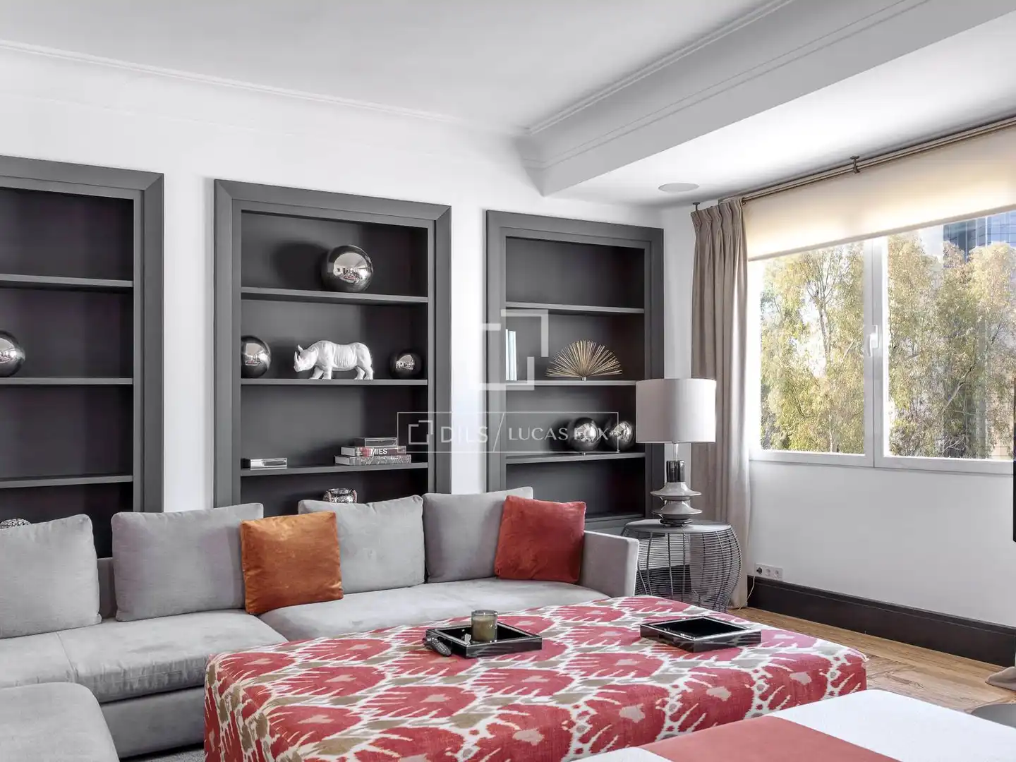 Wohnzimmer von Wohnung zur Miete in Madrid mit Klimaanlage, Heizung und Parkett