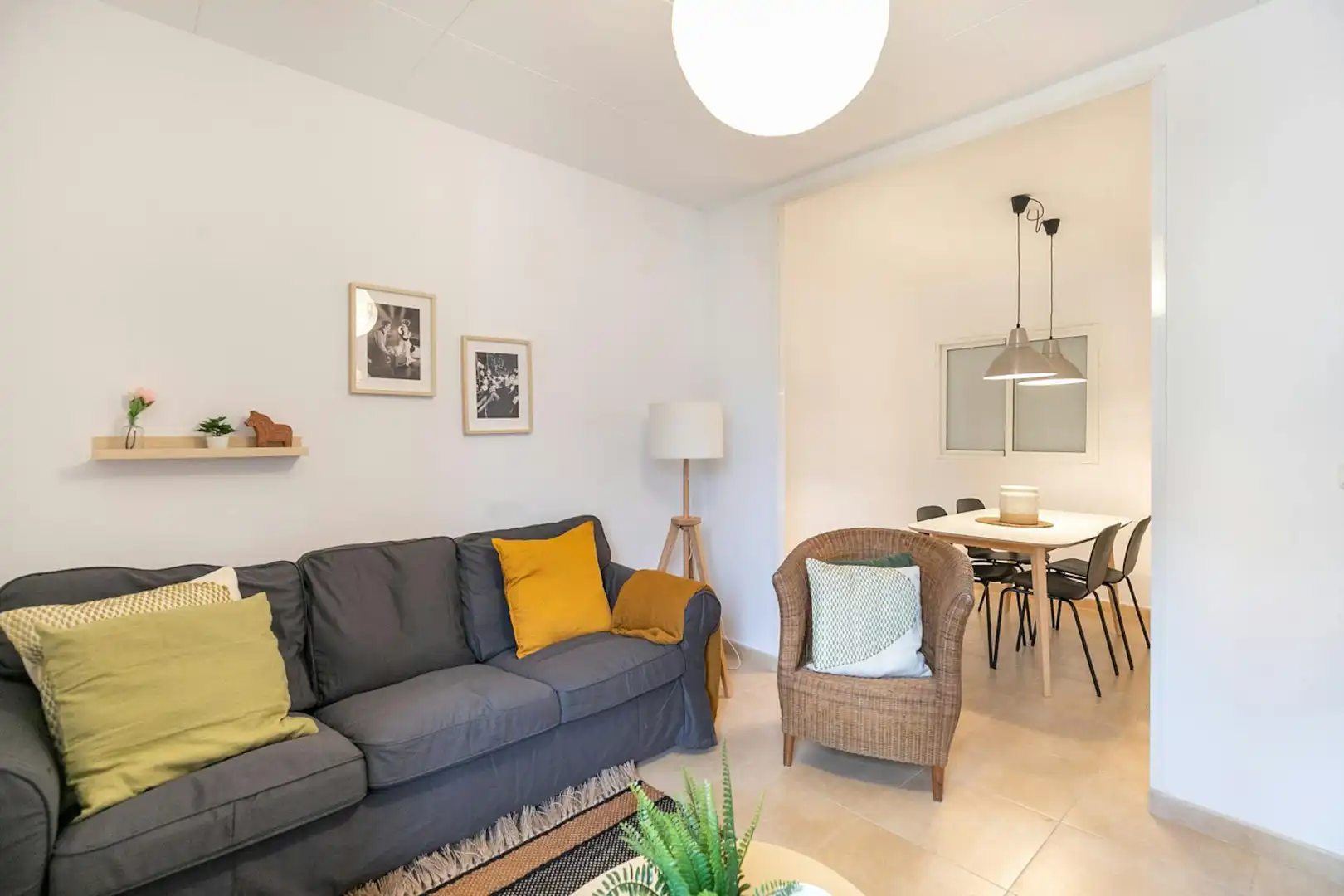 Sala de estar de Piso de alquiler en Barcelona con Calefacción, Amueblado y Lavadora