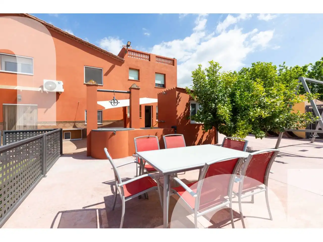 Terrace of Country homes for sale in Les Franqueses del Vallès  with Air Conditioner, Heating and Private garden