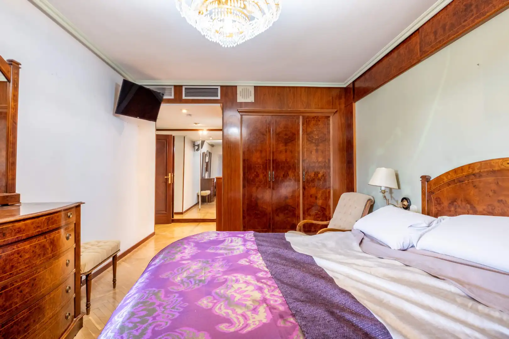 Schlafzimmer von Wohnung zum Verkauf in Zaragoza mit Klimaanlage, Heizung und Parkett
