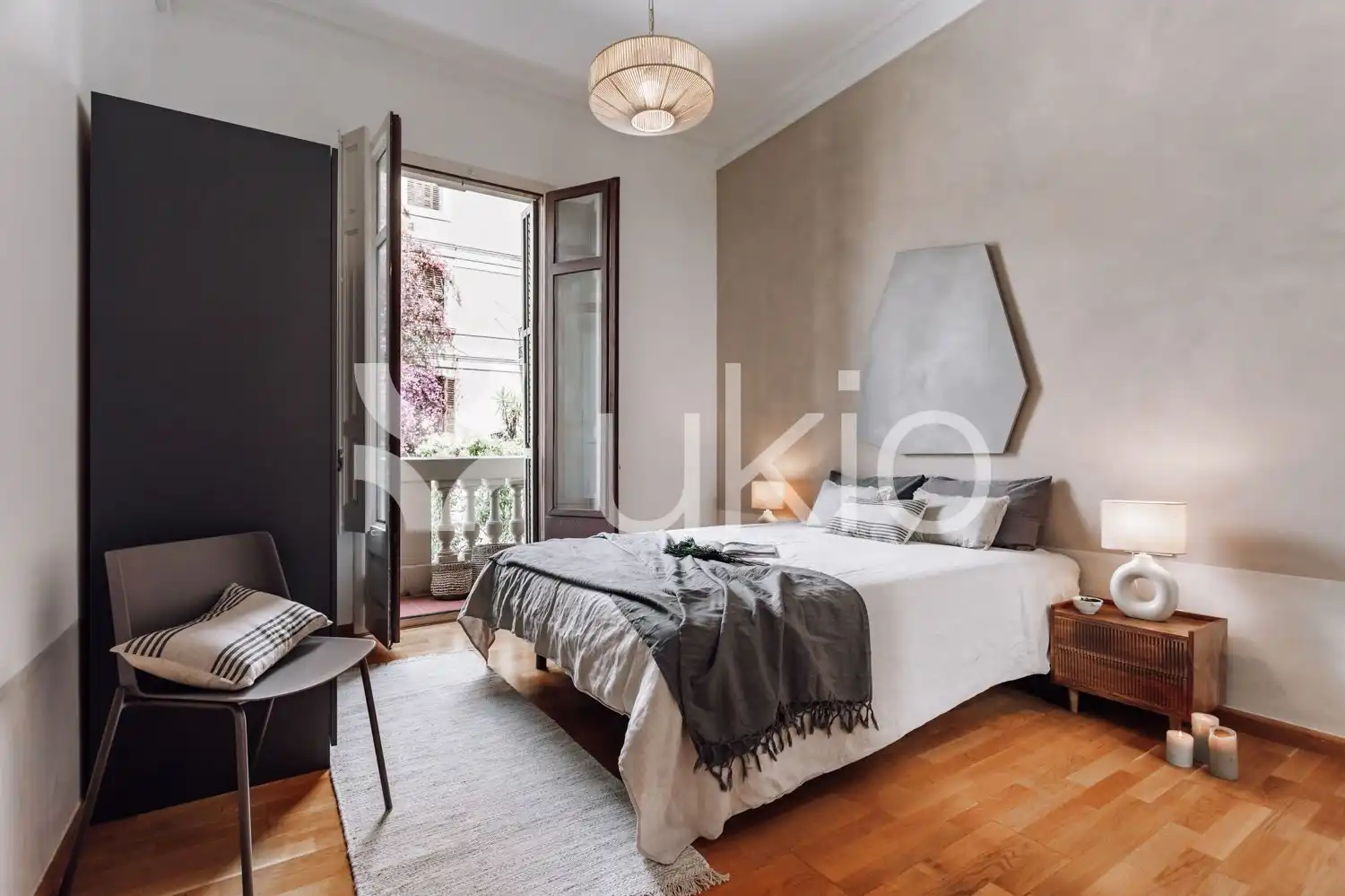 Habitación de Apartamento de alquiler en Barcelona con Aire acondicionado, Calefacción y Amueblado