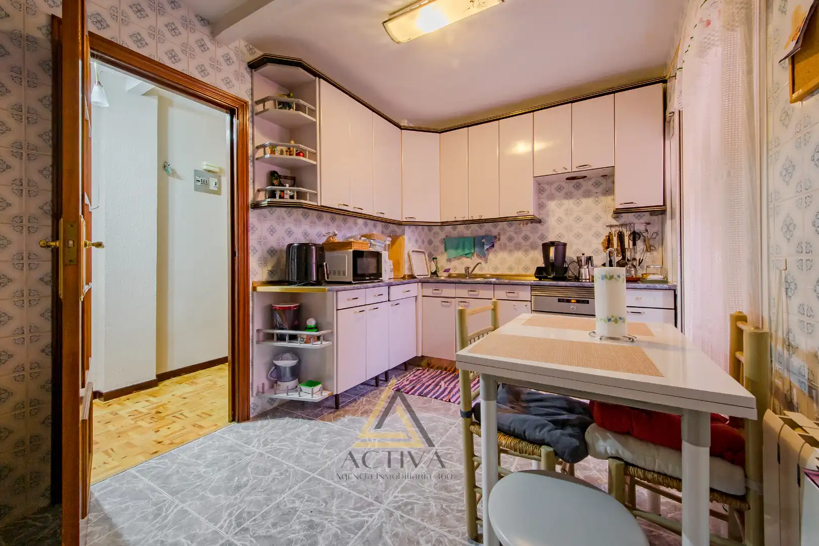 Kitchen of Flat for sale in Fuenlabrada  with Air Conditioner, Terrace and Furnished