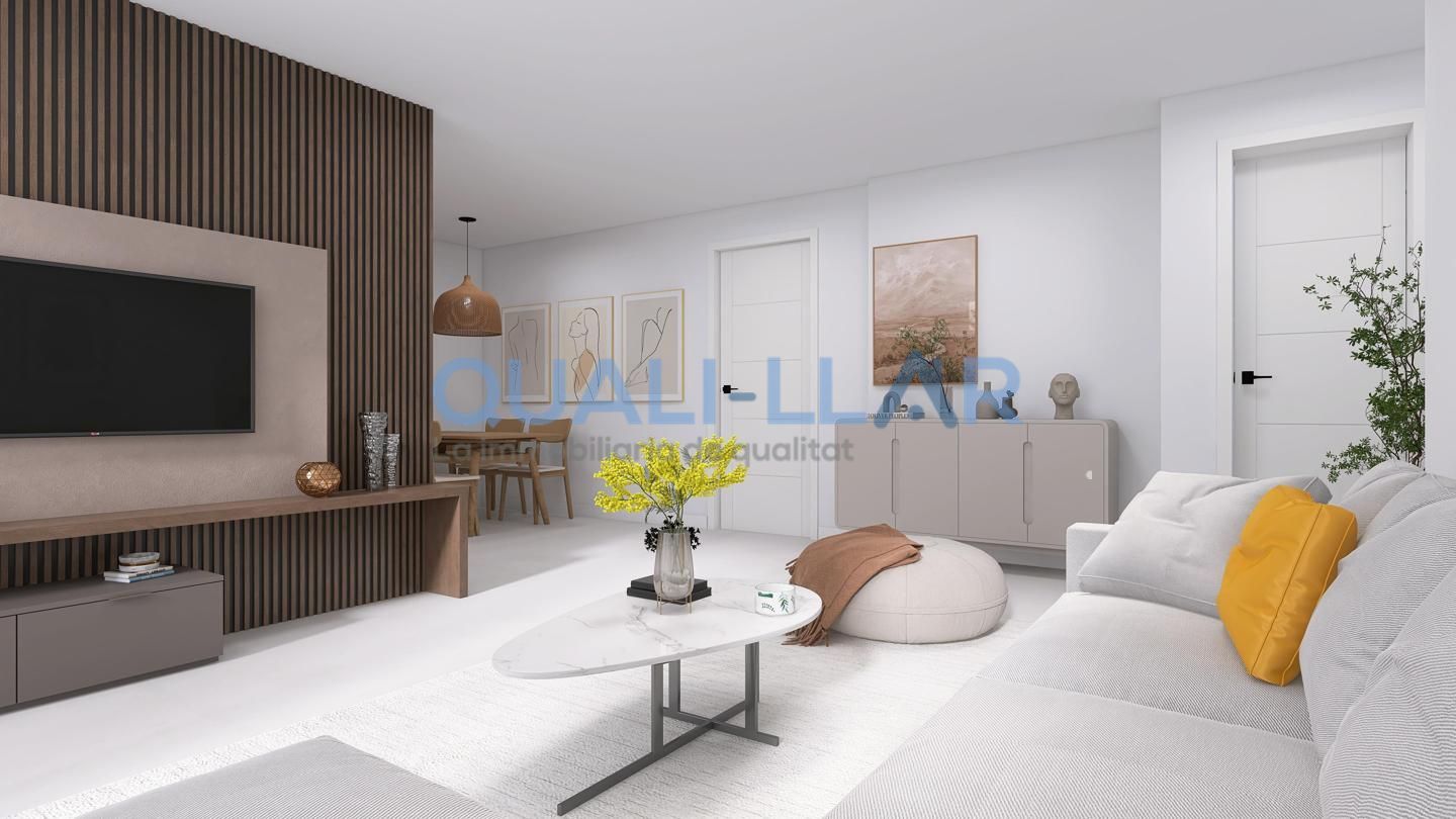 Living room of Planta baja for sale in Sant Feliu de Llobregat  with Air Conditioner, Heating and Parquet flooring