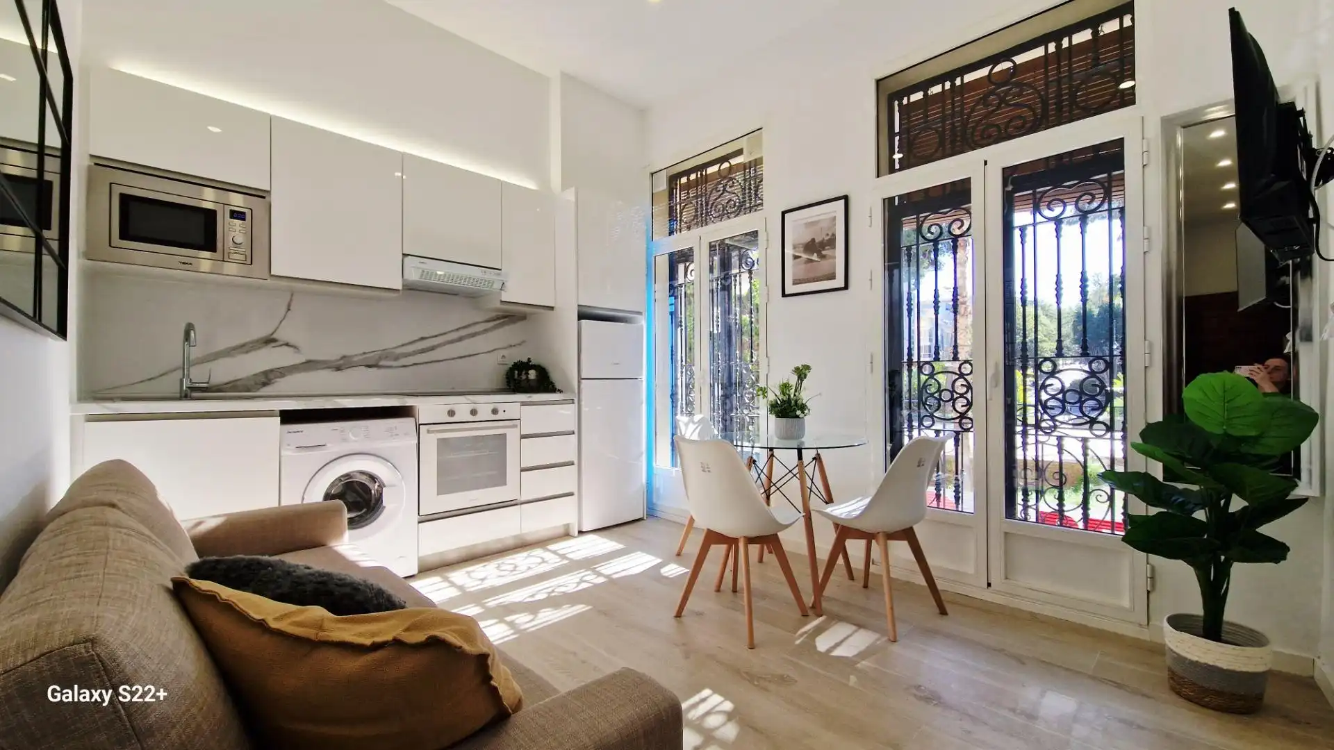 Sala d'estar de Pis de lloguer en Cartagena amb Aire condicionat i Moblat