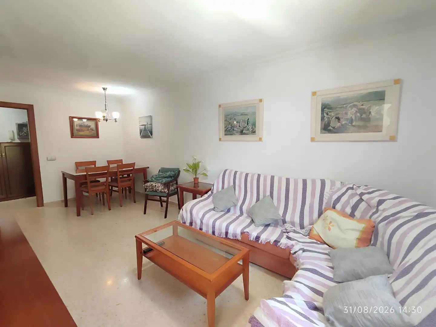 Sala de estar de Piso de alquiler en Málaga con Aire acondicionado, Terraza y Amueblado