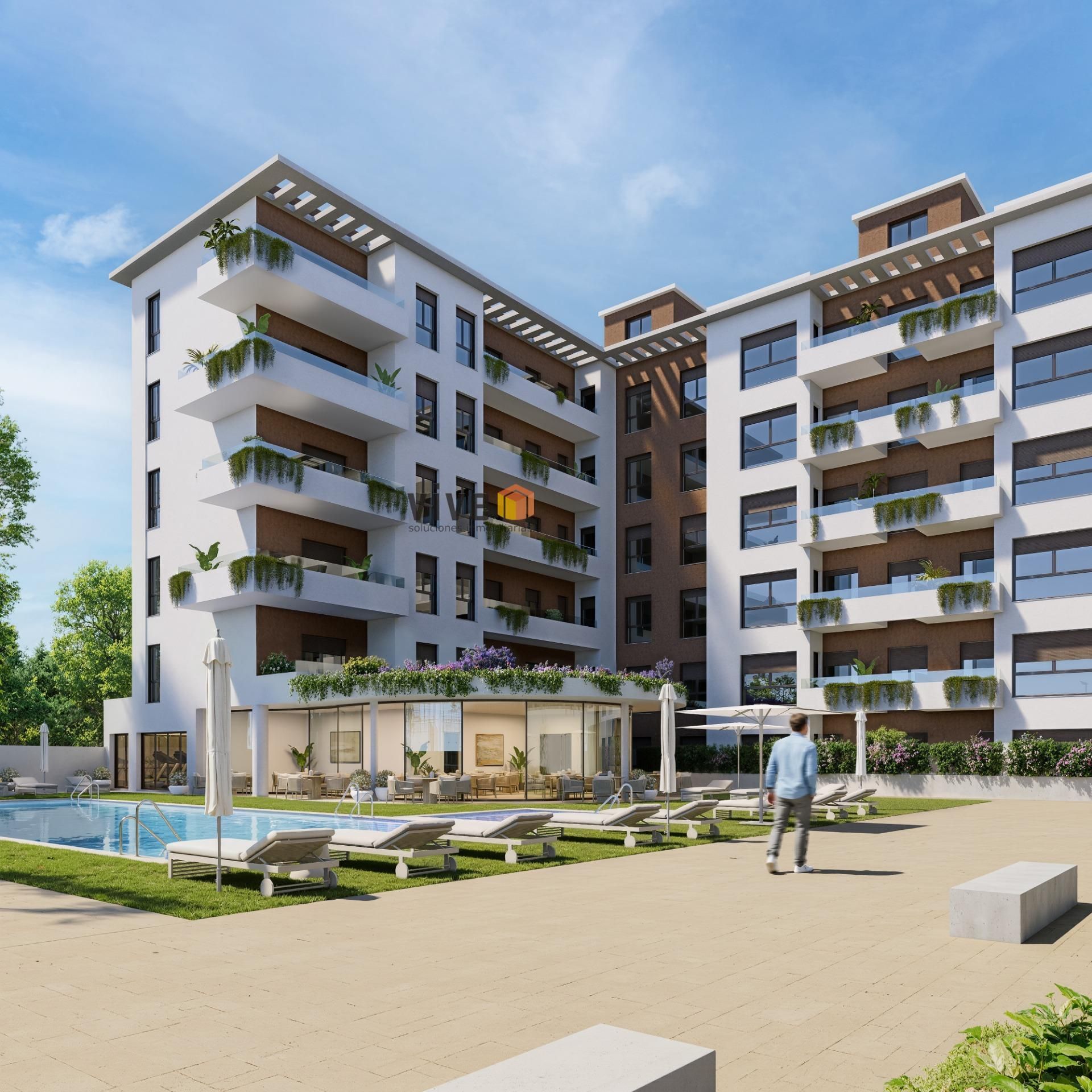 Exterior view of Flat for sale in Mairena del Aljarafe  with Terrace, Storage room and Community pool