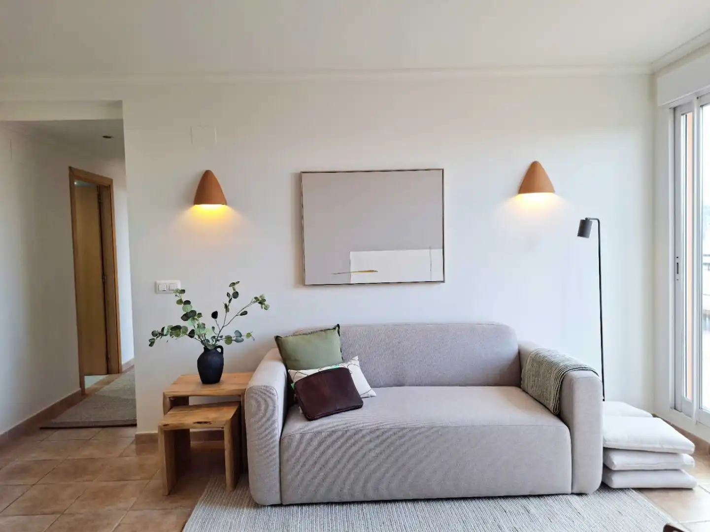 Sala d'estar de Apartament en venda en Pedreguer amb Jardí privat, Terrassa i Internet