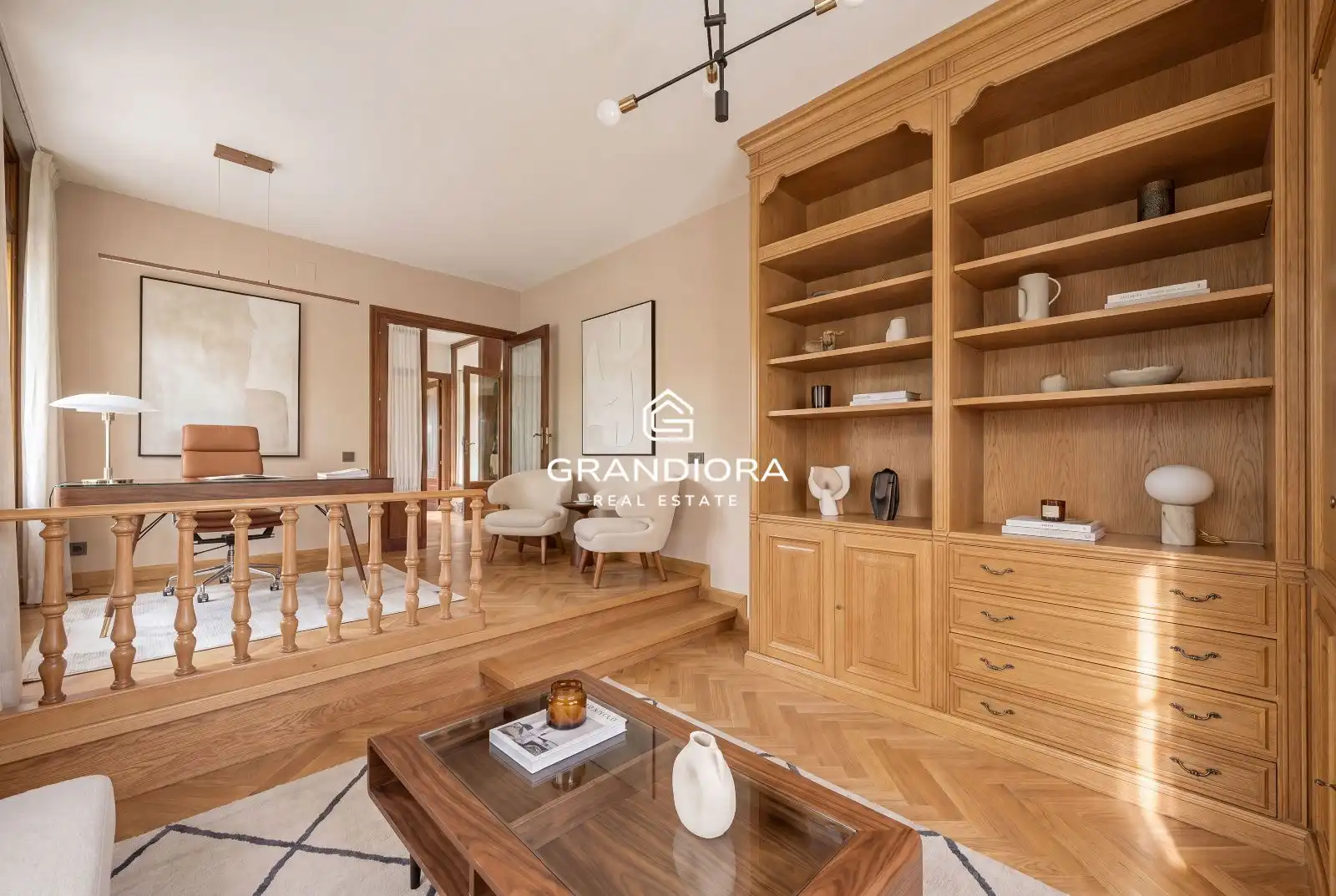 Sala d'estar de Casa o xalet en venda en Cerdanyola del Vallès amb Aire condicionat i Piscina