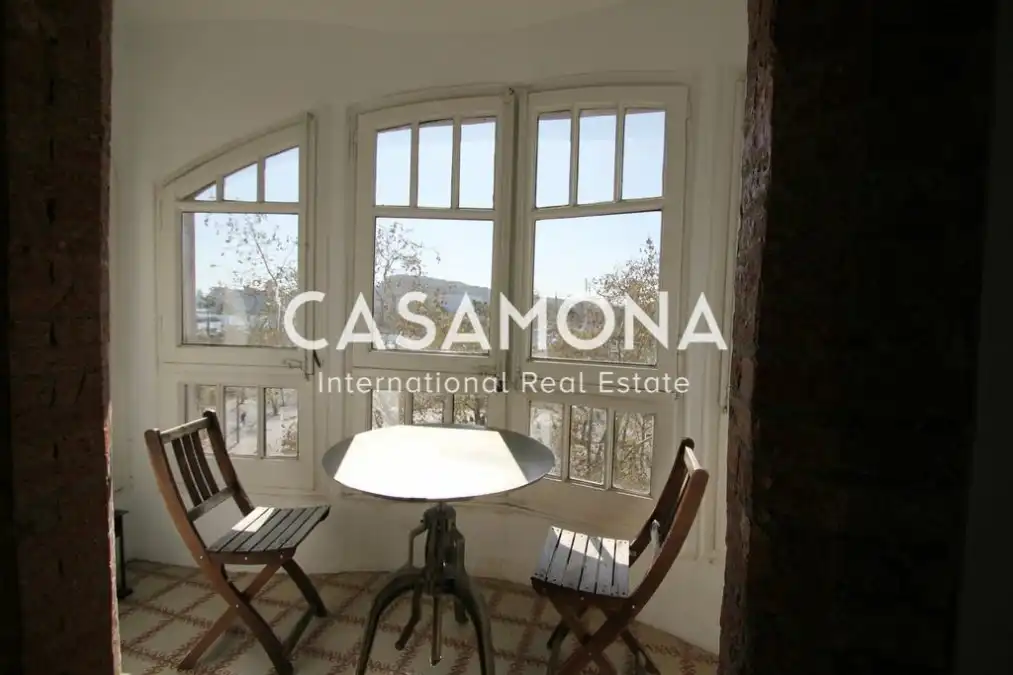 Außenansicht von Wohnungen zur Miete in Barcelona mit Klimaanlage, Terrasse und Möbliert