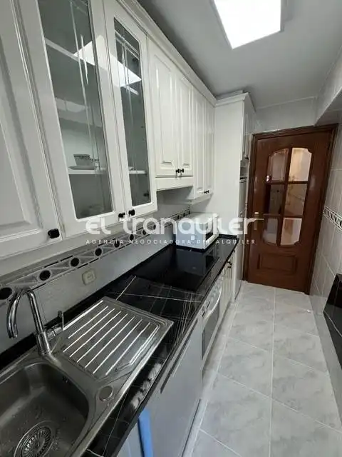 Cuina de Pis de lloguer en Madrid amb Aire condicionat, Parquet i Moblat