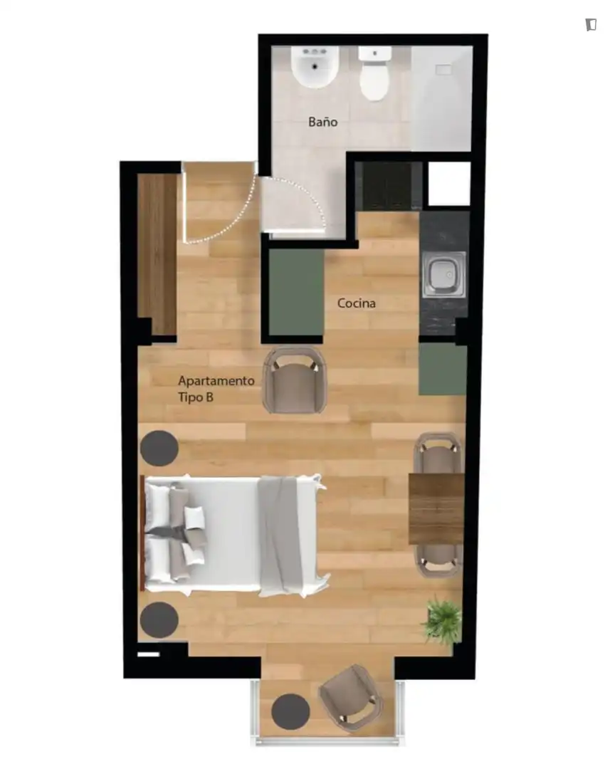 Studio avec ascenseur à louer à Carabanchel, imagen 5