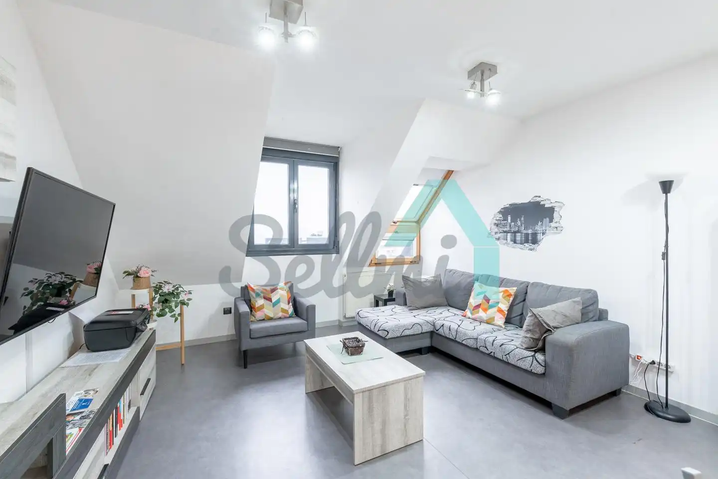 Living room of Flat for share in Oviedo   with Heating, Furnished and Internet