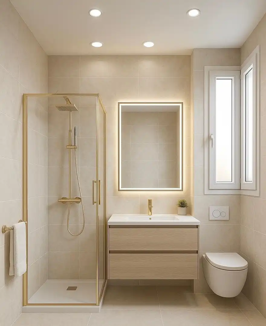 Badezimmer von Erdgeschoss zum Verkauf in Piélagos mit Heizung, Privatgarten und Terrasse