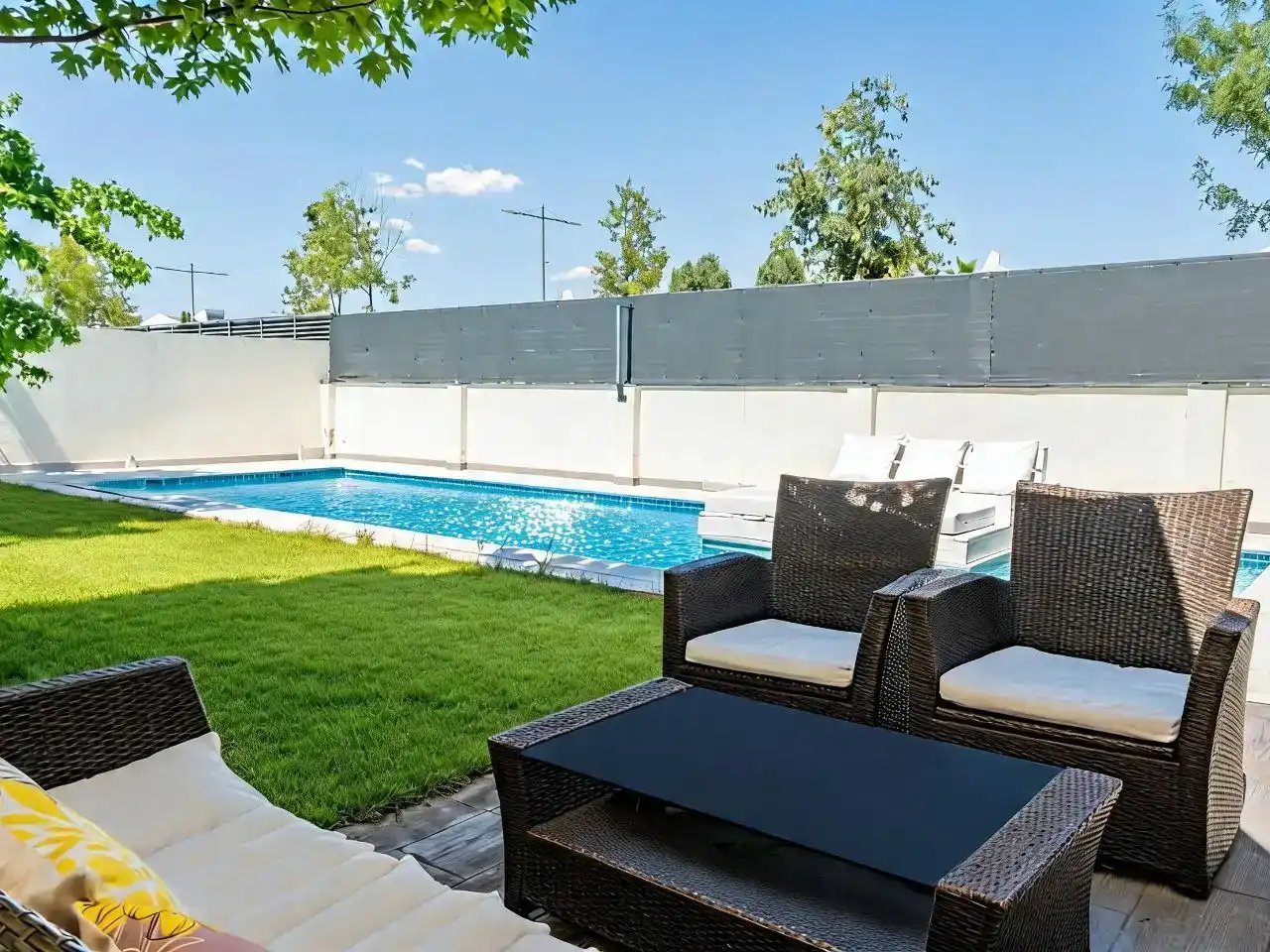 Swimming pool of Flat for sale in Boadilla del Monte  with Air Conditioner, Private garden and Parquet flooring