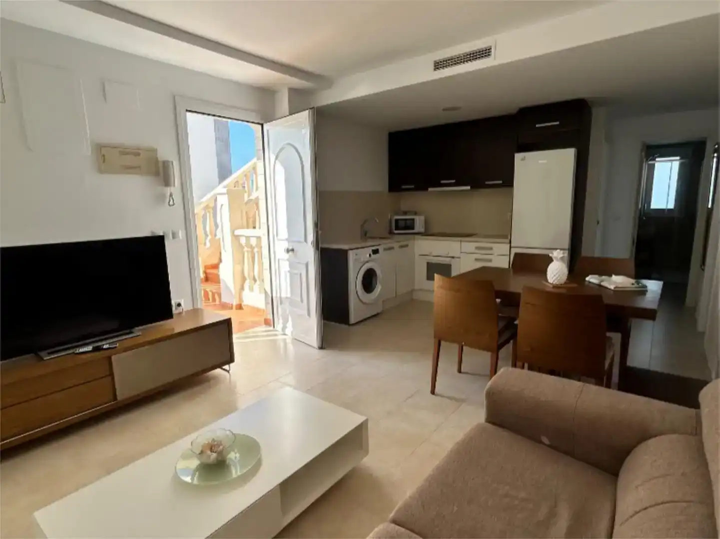 Sala d'estar de Pis de lloguer en Oliva Playa
