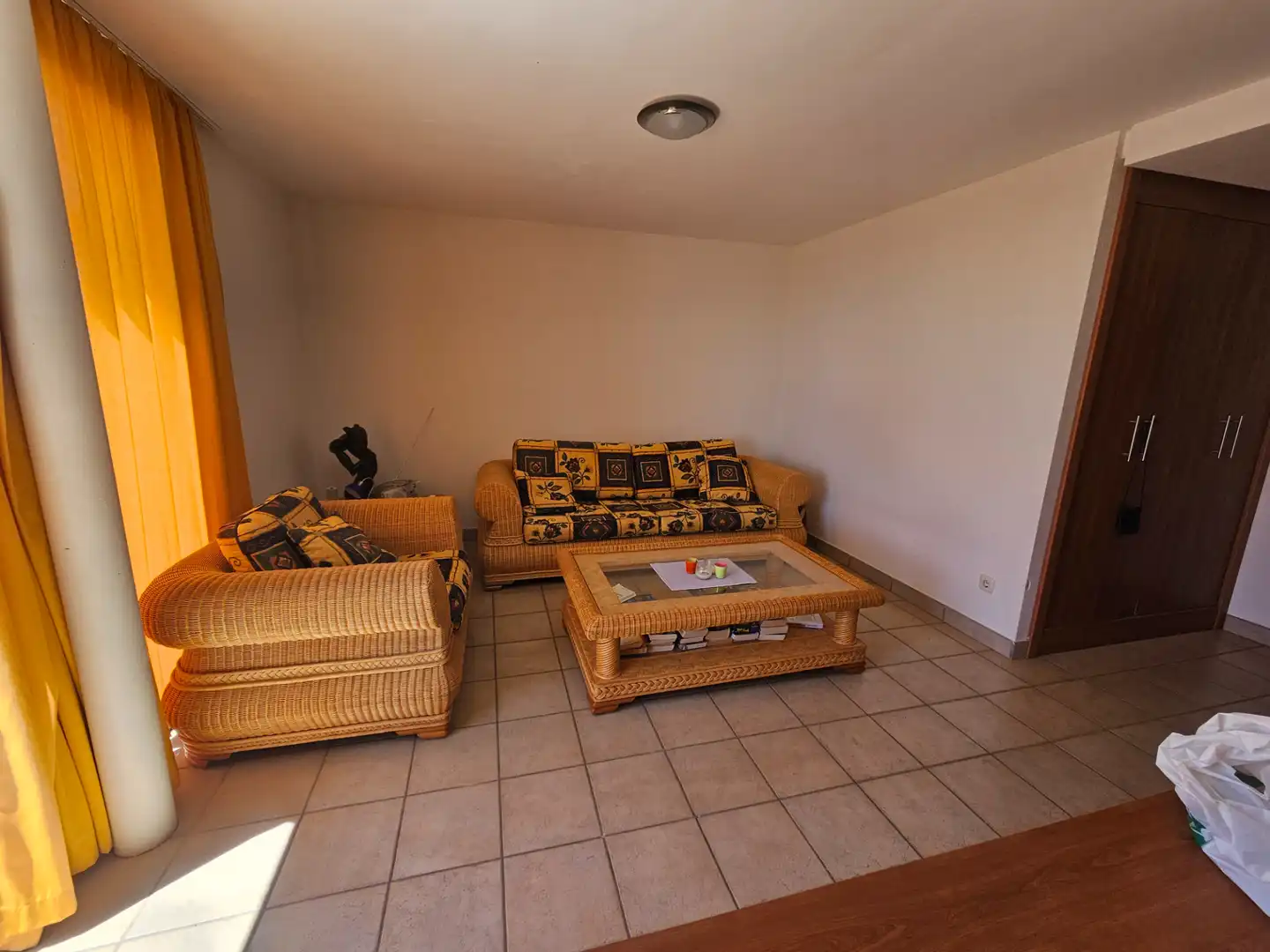 Sala de estar de Apartamento en venta en Pájara con Terraza, Amueblado y Piscina comunitaria