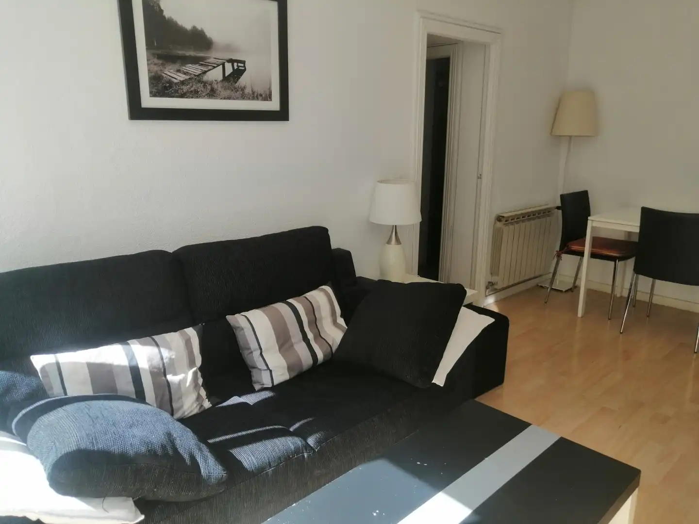 Sala de estar de Piso de alquiler en Madrid con Calefacción, Parquet y Amueblado