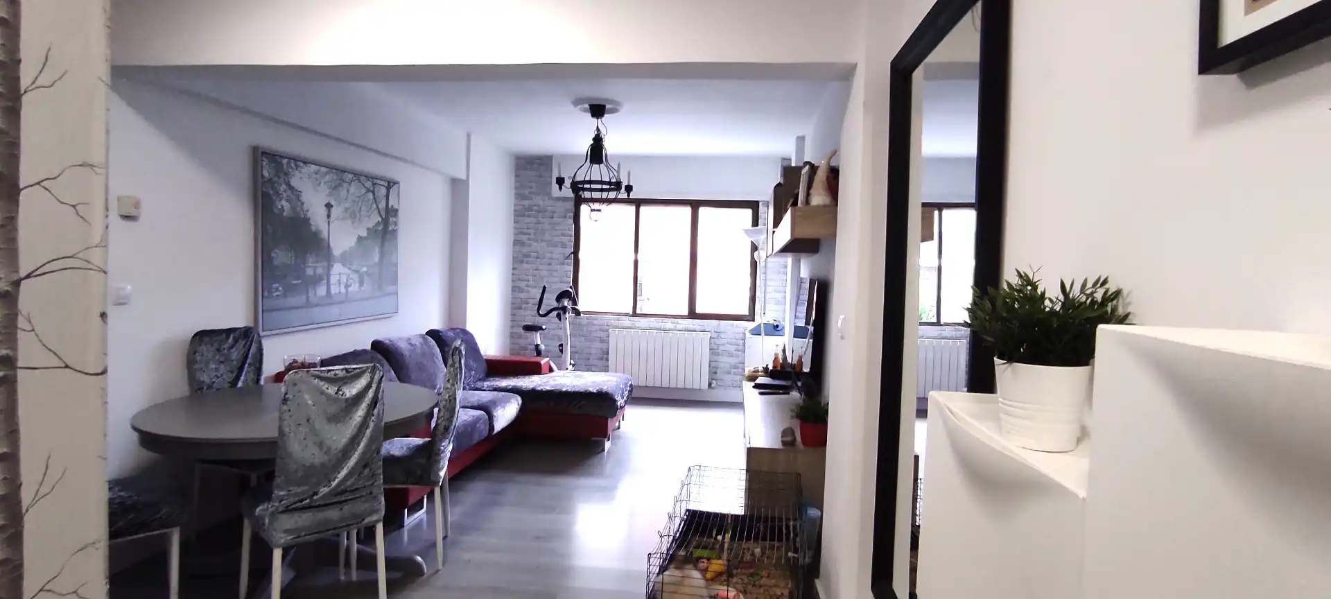 Sala de estar de Piso en venta en Valle de Trápaga-Trapagaran con Calefacción, Amueblado y Balcón