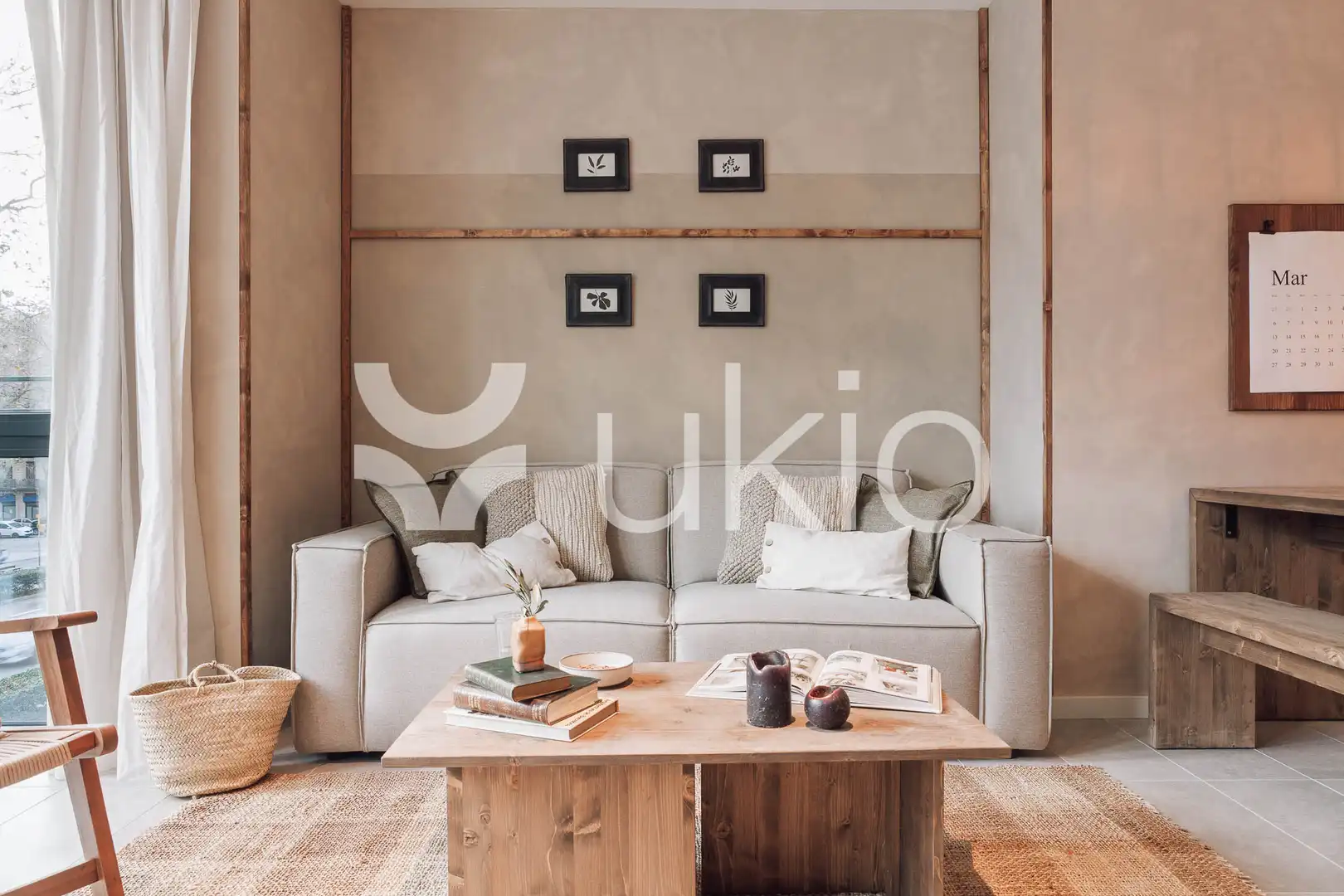 Wohnzimmer von Wohnungen zur Miete in Barcelona mit Klimaanlage, Heizung und Terrasse