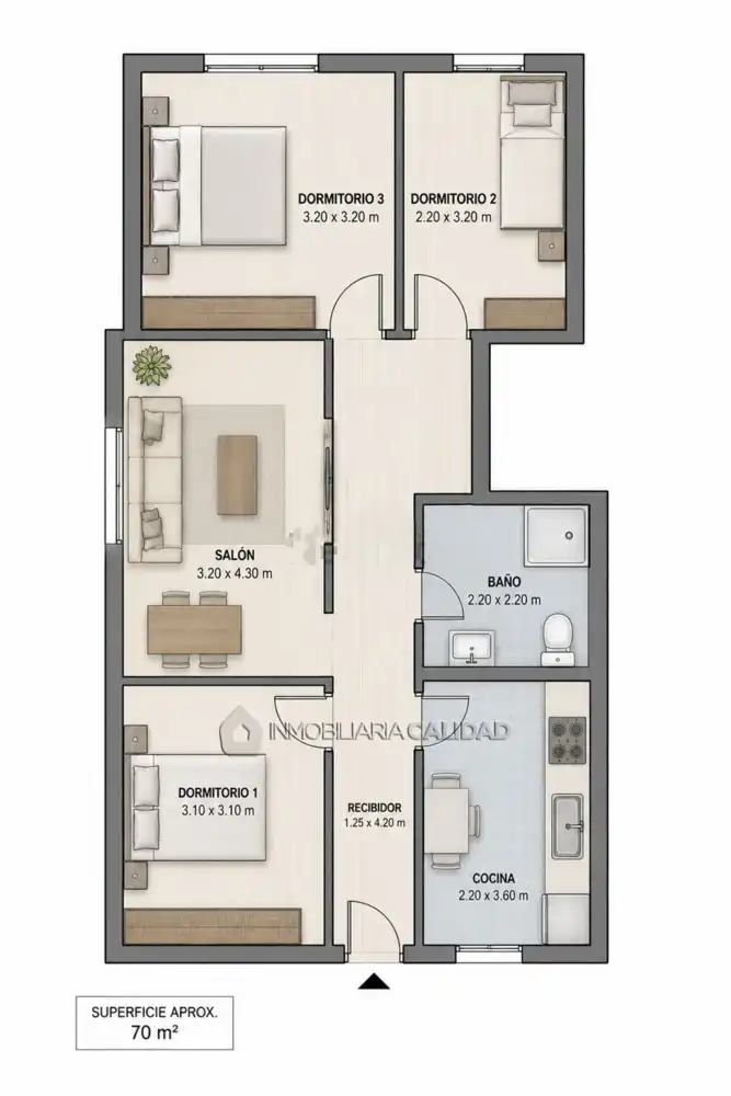 Flat for rent in Burgos  with Heating