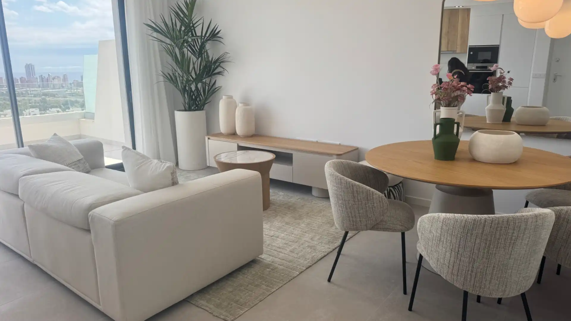 Sala d'estar de Àtic en venda en La Nucia amb Aire condicionat, Terrassa i Traster