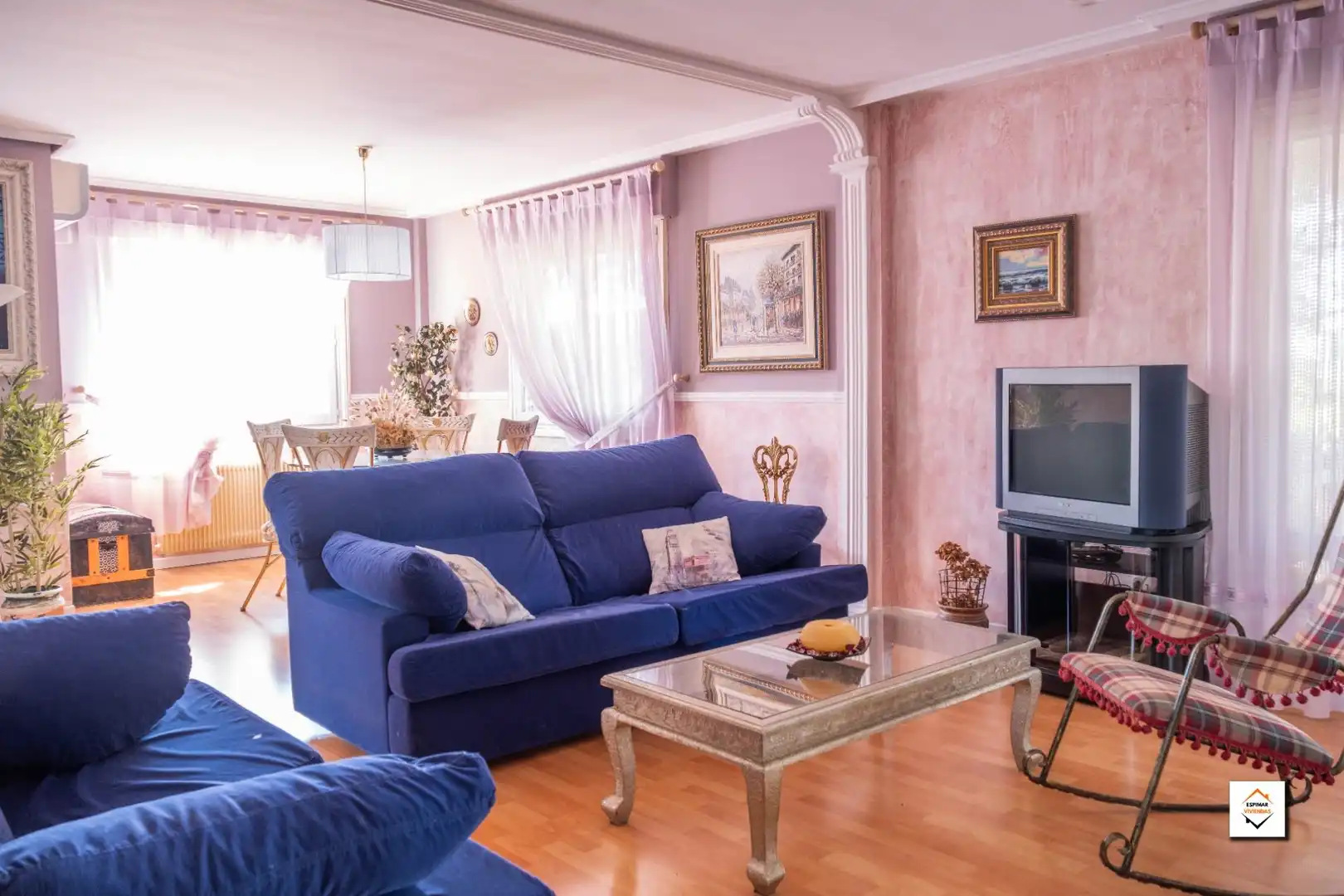 Living room of Houses for sale in Zaragoza  with Air Conditioner, Heating and Private garden