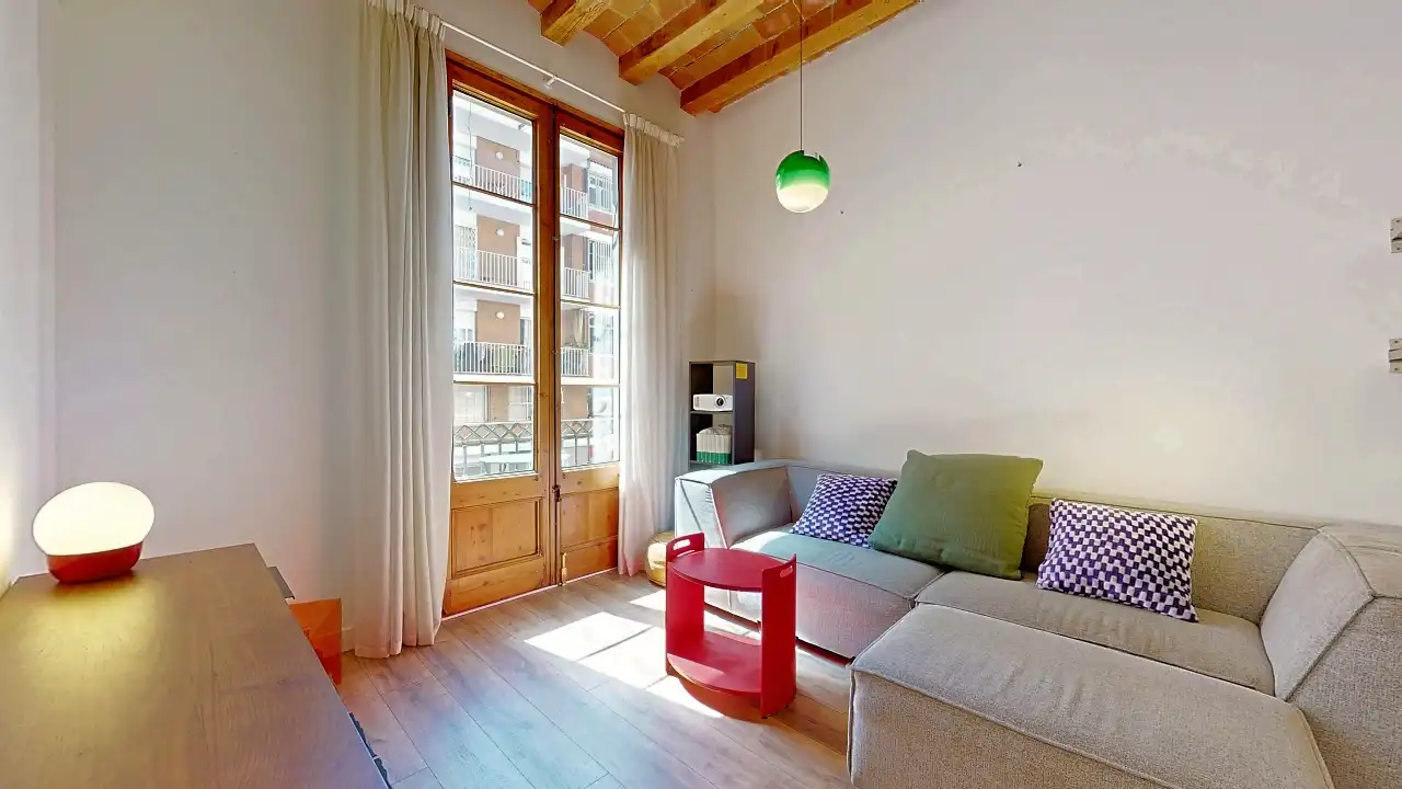 Sala de estar de Piso en venta en Barcelona con Aire acondicionado, Calefacción y Balcón