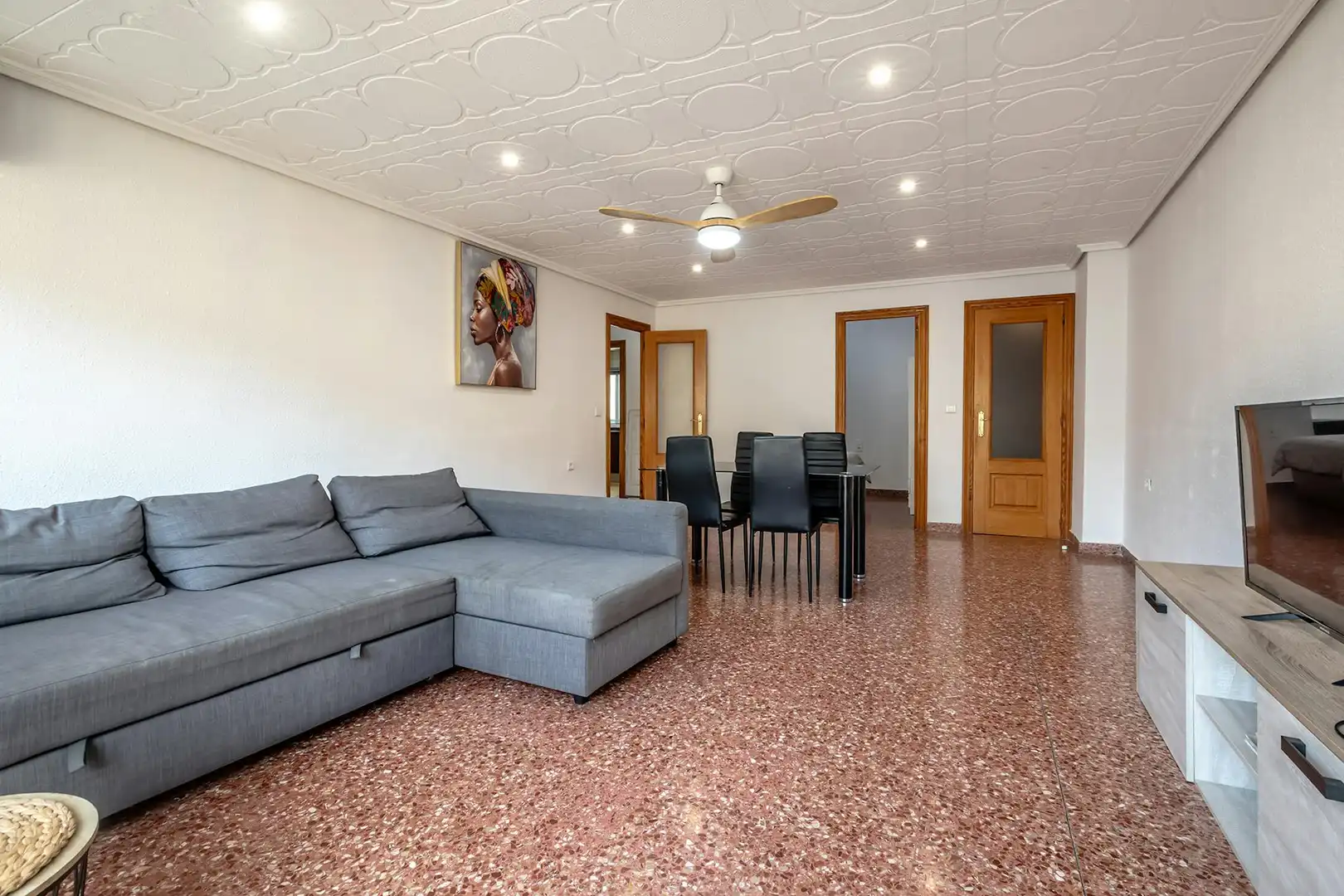 Living room of Flat for share in Valencia  with Air Conditioner, Heating and Furnished