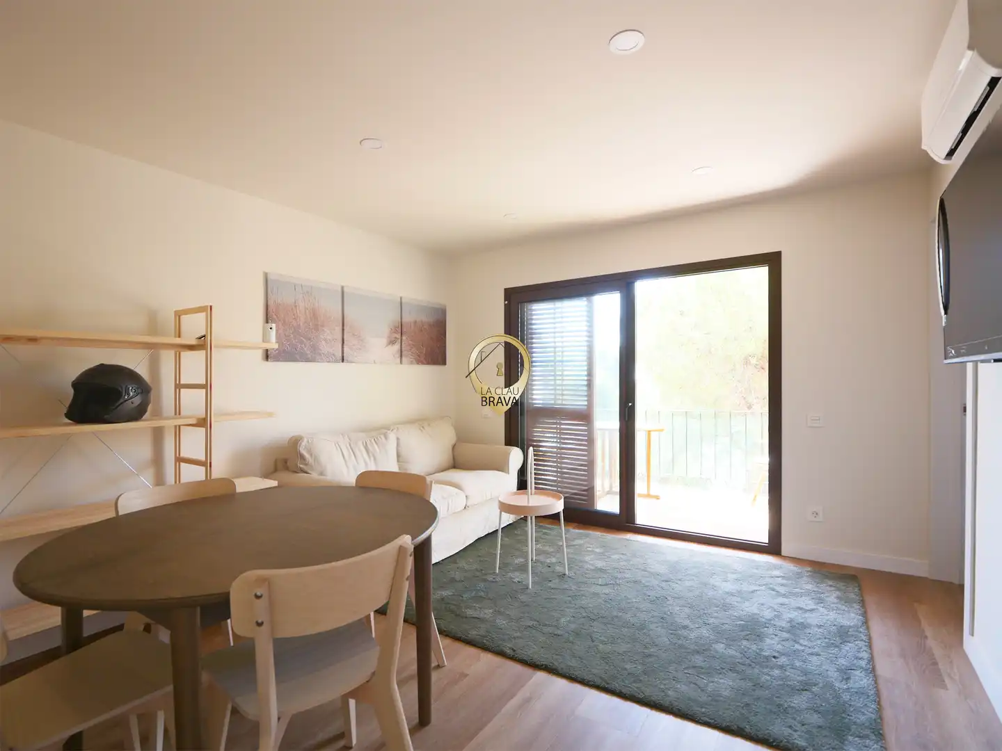 Living room of Flat for sale in Calonge i Sant Antoni  with Air Conditioner, Heating and Parquet flooring