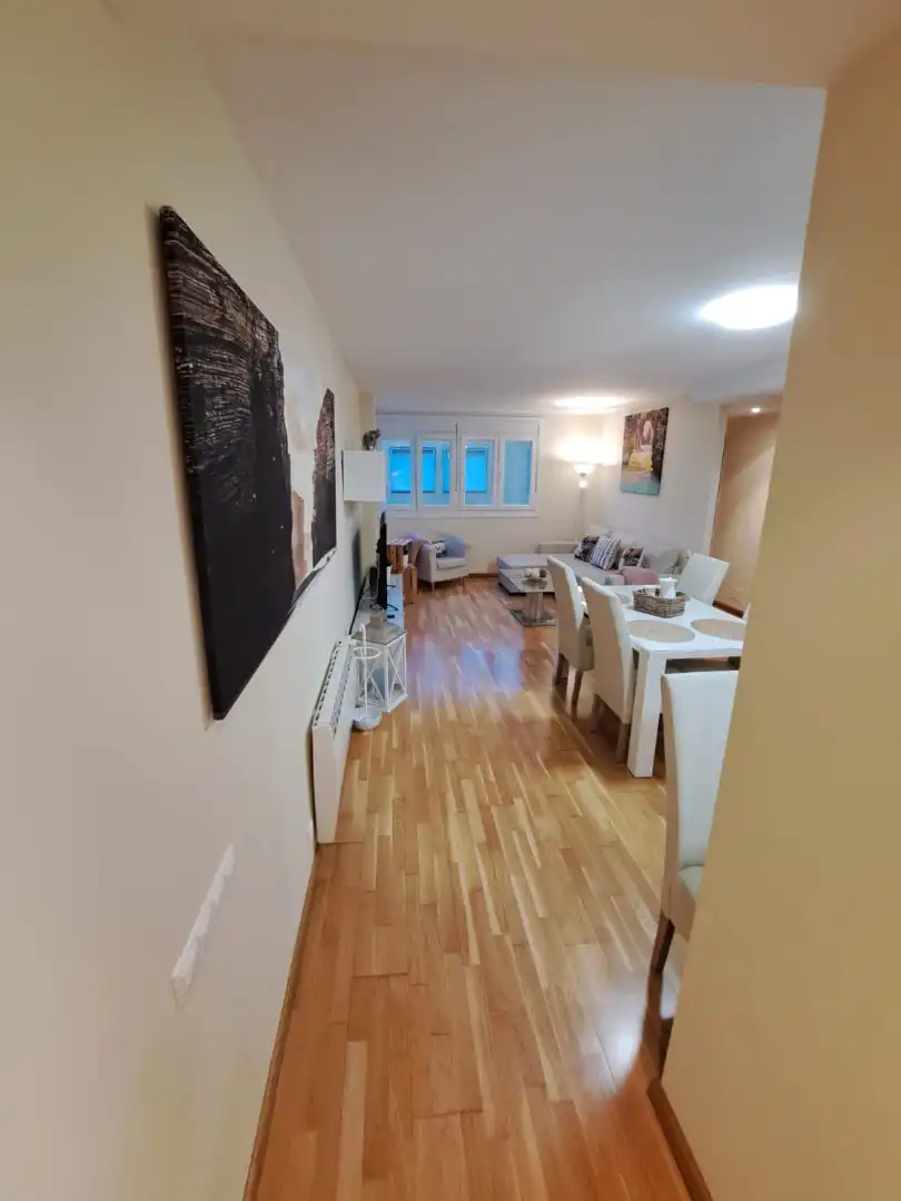 Living room of Flat for sale in Foz  with Heating, Storage room and Furnished