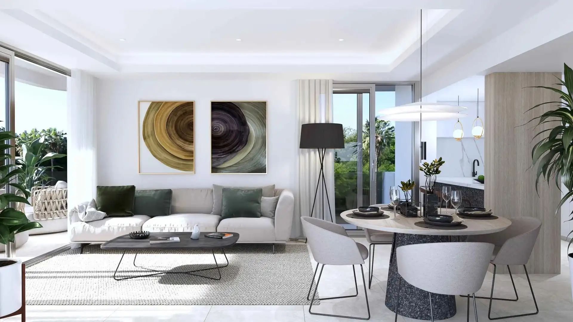 Sala de estar de Apartamento en venta en Moraira con Aire acondicionado, Jardín privado y Amueblado