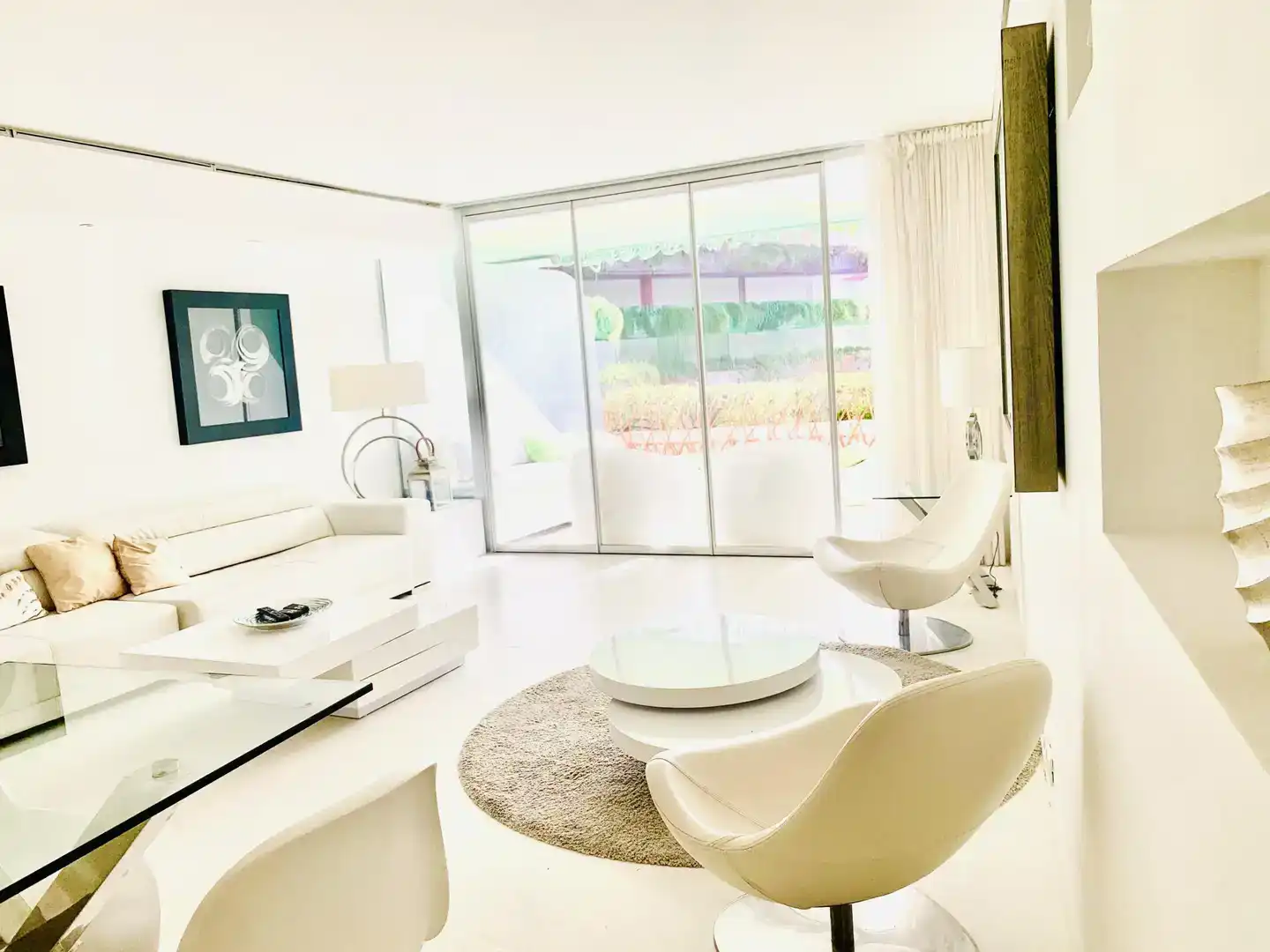 Sala de estar de Apartamento de alquiler en Marina Botafoc - Platja de Talamanca