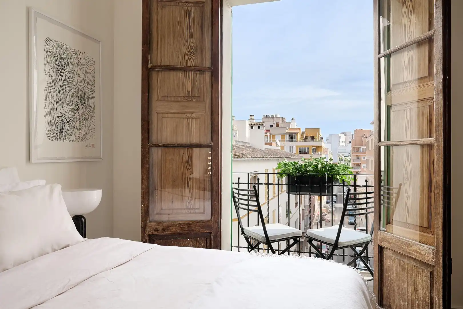 Schlafzimmer von Wohnungen zum Verkauf in  Palma de Mallorca mit Terrasse und Balkon