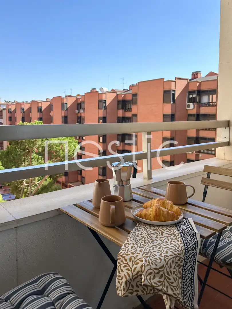 Terrassa de Apartament de lloguer en Madrid amb Aire condicionat, Calefacció i Moblat