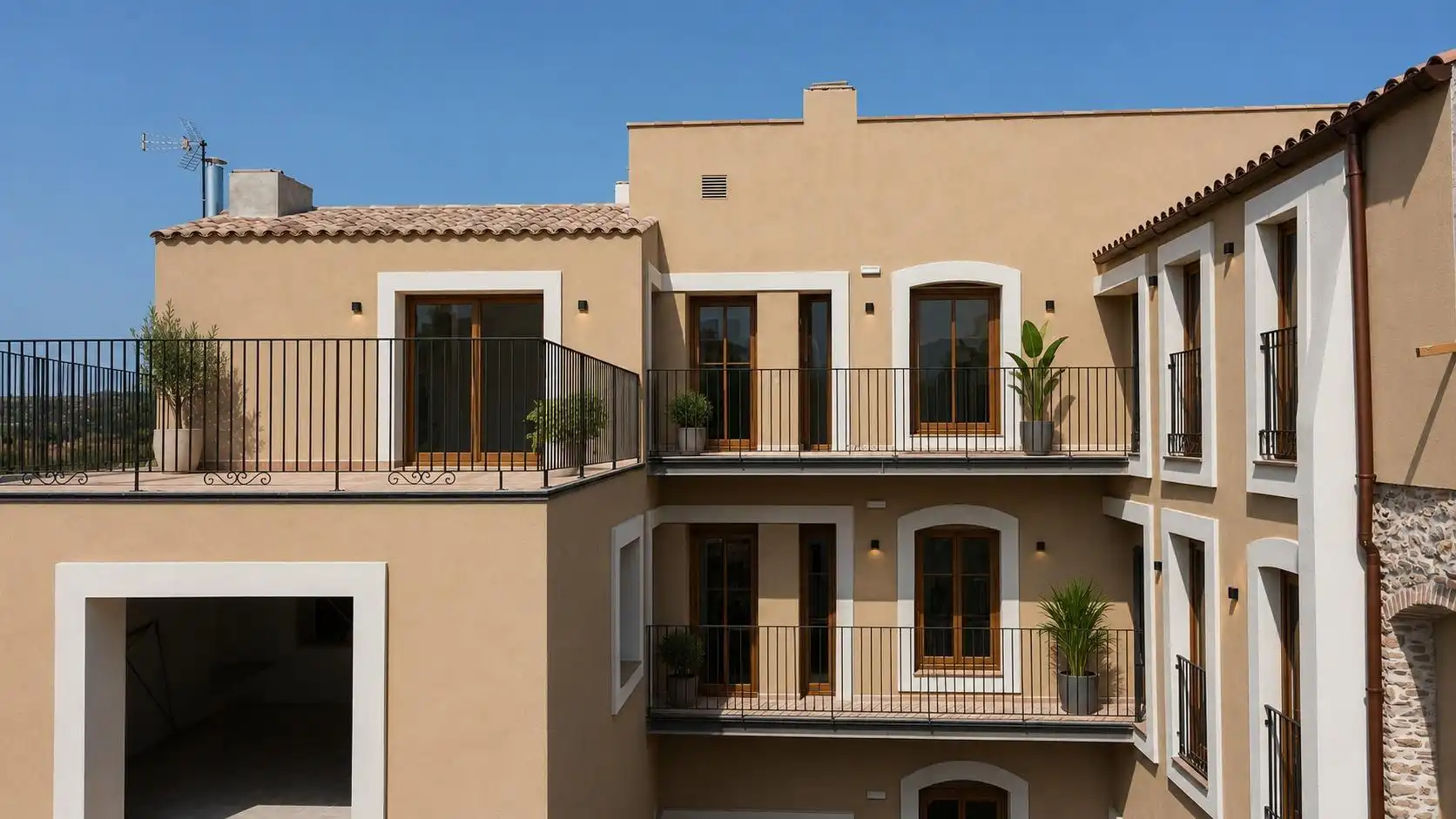 Vista exterior de Ático en venta en Caldes de Montbui con Calefacción y Piscina comunitaria