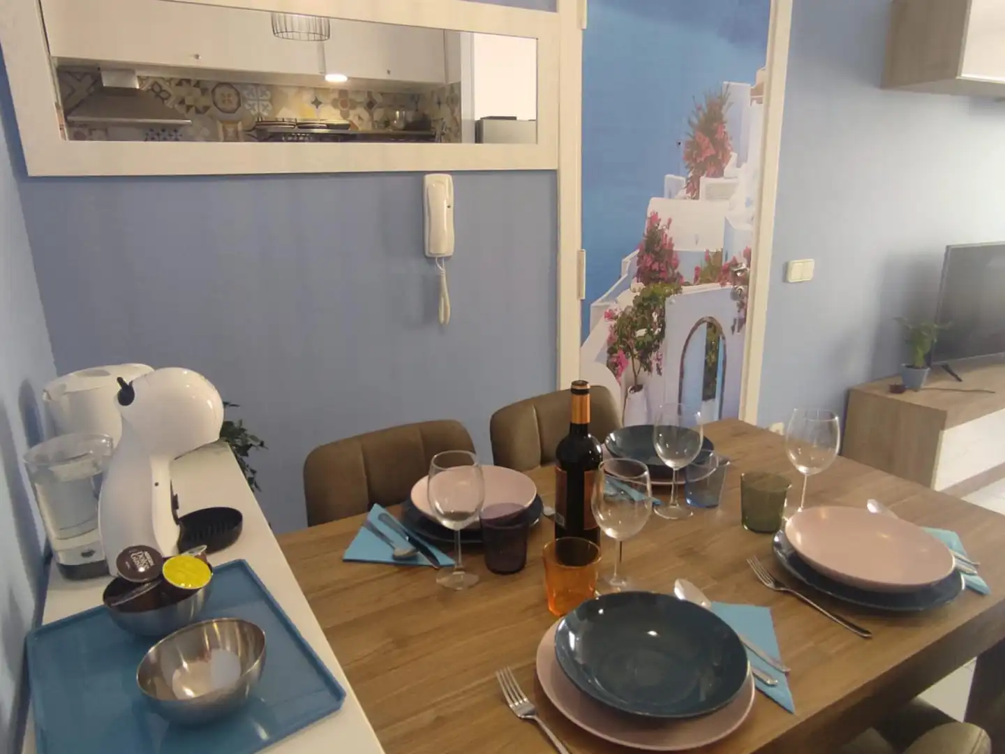 Menjador de Apartament de lloguer en Sant Pere de Ribes amb Moblat, Microones i TV