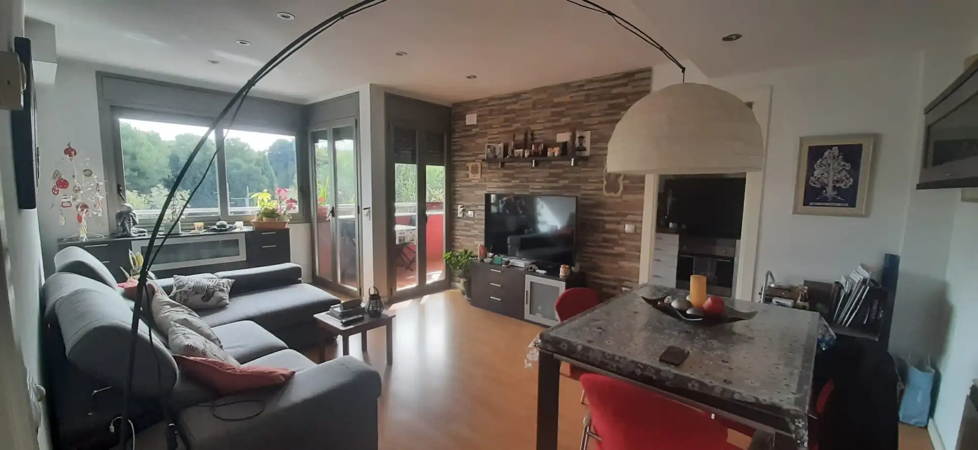 Wohnzimmer von Maisonette zum Verkauf in Sant Joan de Vilatorrada mit Klimaanlage, Terrasse und Balkon