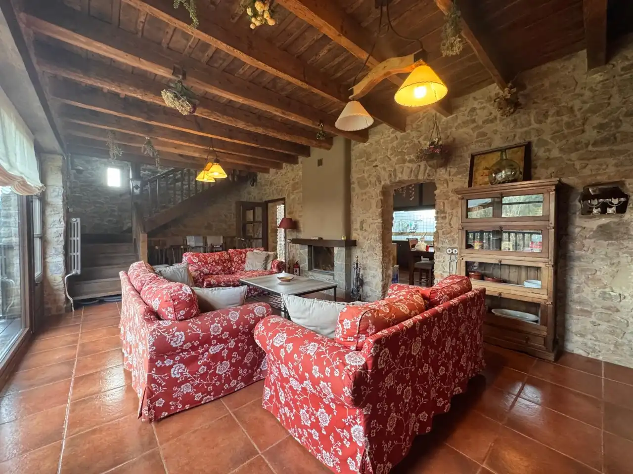 Living room of Country homes for sale in Ripoll  with Private garden, Parquet flooring and Terrace