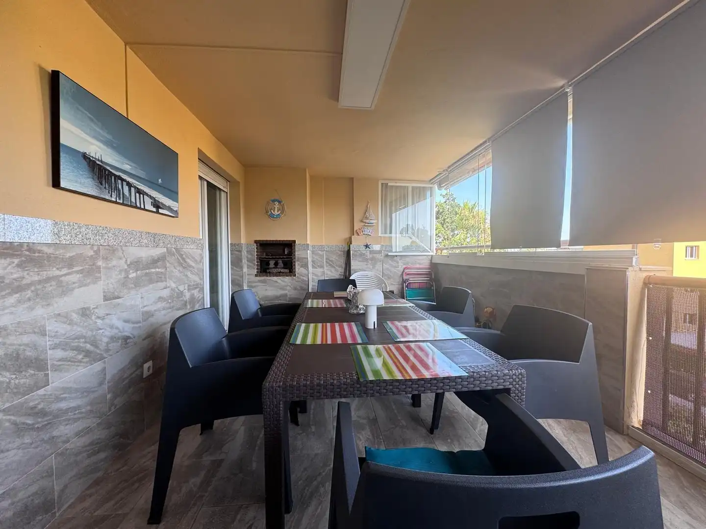 Terraza de Apartamento de alquiler en Mijas con Aire acondicionado, Terraza y Amueblado